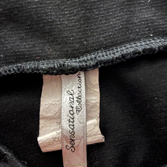 (5 for $15) Sensational Collection Black with faux leather trim frill Mini Skirt - Picture 3 of 3